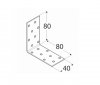 KM7 Kątownik 80x80x40 - 20 szt